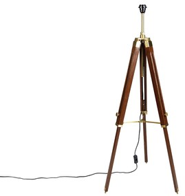 Vintage stojanová lampa mosadzný statív - Cortin