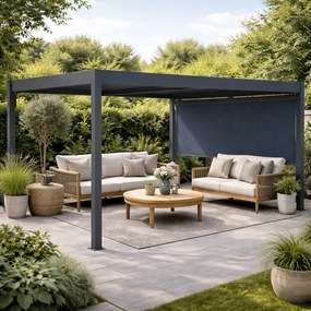 Bočná zástena pre bioklimatickú pergolu BestBerg BBP-W279 / 279 × 204 cm / sivá