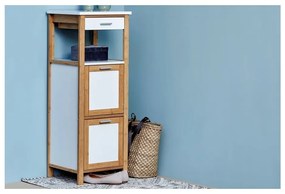 Bambusová kúpeľňová skrinka s 2 policami a úložným priestorom Wenko Finja