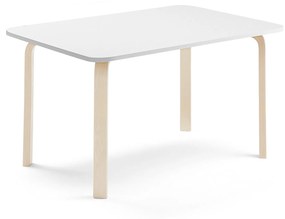 Stôl ELTON, 1200x700x640 mm, laminát - biela, breza