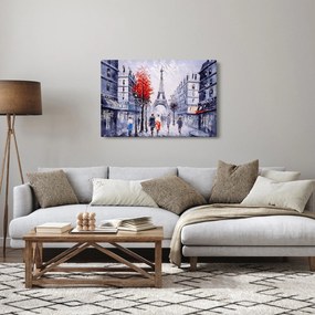 Obraz uličky v Paríži, olejomaľba (90x60 cm)