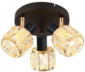 Bodové svietidlo DUBAI 3xE14/40W/230V pr. 36 cm čierna/zlatá