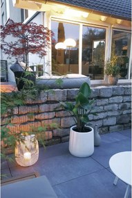 Kvetináč VEKRA, výška 40 cm, sklolaminát, biely