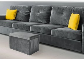 Úložná taburetka DIEGO XL grafitová