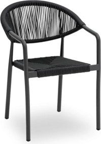 STAR záhradná stolička s podrúčkami antracit