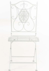 Kovová skladacia stolička Sibell - Biela