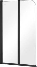 Besco Vaňová zástena PRIME BLACK 2 90140 (90x140 cm | Transparent)