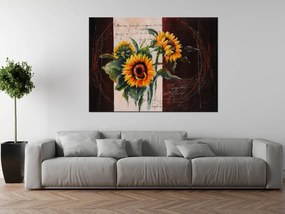 Gario Ručne maľovaný obraz Skromné slnečnice Rozmery: 120 x 80 cm