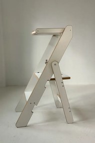 Učiaca montessori detská veža skladacia biela