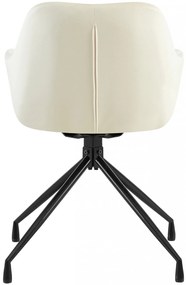 Jedálenská stolička Welby zamat - krémová