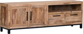 XXXLutz NÍZKA KOMODA, mangové drevo, prírodná farba, 180/60/40 cm Landscape - Komody - 002362086006
