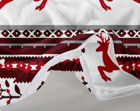 Obliečky z mikrovlákna JELEŇ A VLOČKA červené