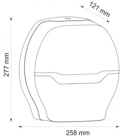 Zásobník na toaletný papier Merida Hygiene Control MAXI, biela