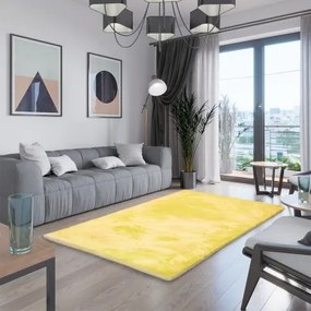 Sammer Plyšový koberec v rôznych rozmeroch v žltej farbe 4251838525784 100 x 150 cm
