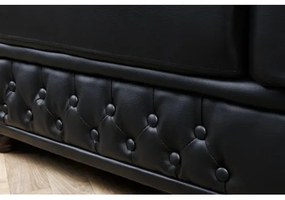 Kreslo 41448 Chesterfield Antique Čierna  - Komfort-nábytok