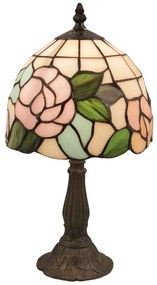 Stolná lampa 5943 tienidlo ozdobené kvetmi