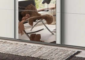 Šatníková skriňa Bern, šírka 270 cm/extra výška 236 cm, biela