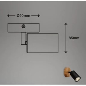 Briloner 2922-015 - Nástenné bodové svietidlo SPOT 1xGU10/9W/230V