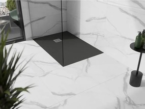 Mexen Stone+, obdĺžniková vanička z minerálneho kompozitu 120 x 90 cm, antracitová, 447189012