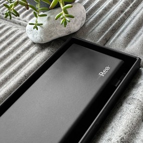 Rea Neox Pro, odtokový žľab 50cm s 360 stupňovým otočným sifónom, čierna matná, REA-G2741