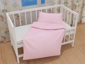 Biante Detské bavlnené posteľné obliečky do postieľky Sandra SA-256 Ryža na ružovom Do postieľky 90x140 a 50x70 cm