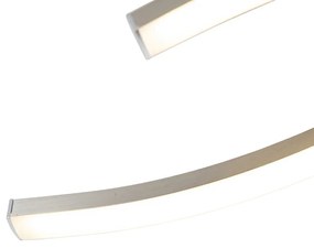 Dizajnové hranaté stropné svietidlo oceľové vrátane LED - Onda