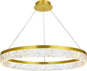 Toolight Toolight, LED závesné osvetlenie 80cm, 50W, 3000K, LHJ047-CP, zlatá lesklá, OSW-50022