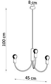 Luster PICCOLO 3 čierny