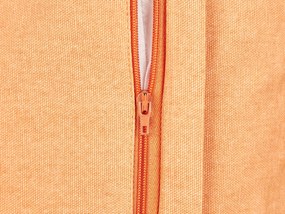 Zamatový vankúš s vianočným motívom a strapcami 30 x 50 cm oranžový LITHOPS Beliani