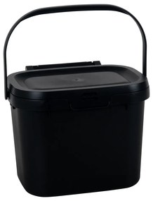 Čierna nádoba na kompostovateľný odpad s vekom Addis, 24,5 x 18,5 x 19 cm
