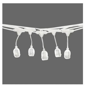 Vonkajšia reťaz 15xE27/10W/230V 15 m IP44 biela