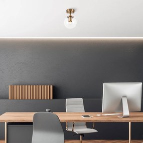 Stropné svietidlo v bronzovej farbe so skleneným tienidlom ø 15 cm Atmaca – Opviq lights