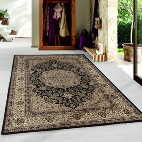 Koberec Kashmir Ornament, čierny / béžový