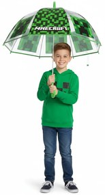 Detský transparentný dáždnik Minecraft Creeper - priemer 67 cm