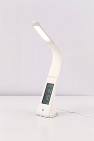 NIPEKO Multifunkčná stmievateľná stolná LED lampa s displejom, 5 W, biela