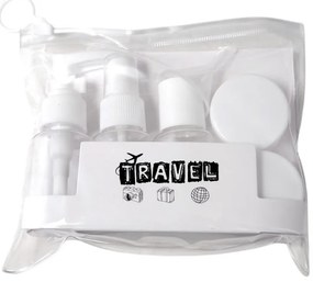 Cestovná sada fľaštičiek na kozmetiku 7 v 1 TRAVEL - viac farieb Farba: Biela