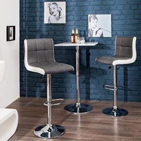 Dizajnová barová stolička Modern šedo biela