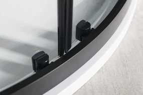 Gelco Gelco, SIGMA SIMPLY BLACK štvrťkruhová sprchová zástena 1000x1000mm, R550, číre sklo, GS5510B