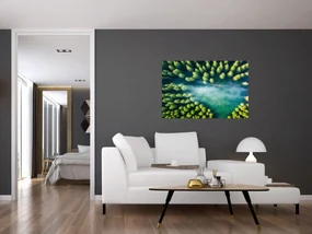 Obraz - Hmlou zahalený les (90x60 cm)