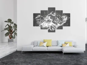 Obraz - Ilustrácie hôr (150x105 cm)