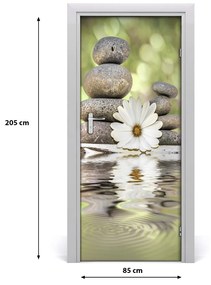 Fototapeta na dvere Kamene a kvety 85x205 cm