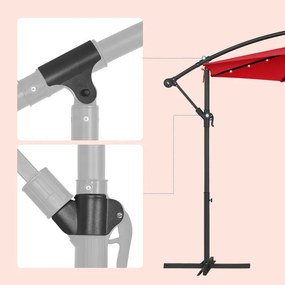 Záhradný slnečník s LED osvetlením GPU118R01