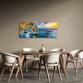 Obraz - Stredomorská dedina (120x50 cm)
