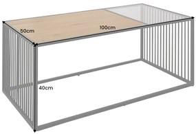 Dizajnový konferenčný stolík Haines 100 cm vzor divý dub