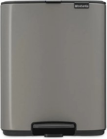Sivý pedálový oceľový odpadkový kôš 12 l Bo – Brabantia