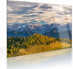 Sklenený obraz - horská panorama (70x50 cm)