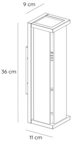 Lucide 27885/02/30 - Vonkajšie nástenné svietidlo CLAIRE 2xE27/15W/230V IP54