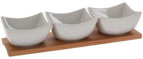 Keramická servírovacia miska Triple 30x10x6 cm sada 3ks