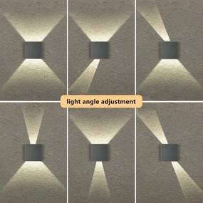 Brilagi – LED vonkajšie nástenné svietidlo DOUBLERAY, LED 4 W / 230 V, antracit, krytie IP65
