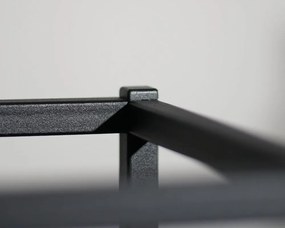 Čierny matný kovový kvetináč LOFT FIORINO 42X22X40 cm